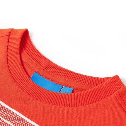 Langærmet T-shirt til børn str. 116 orange