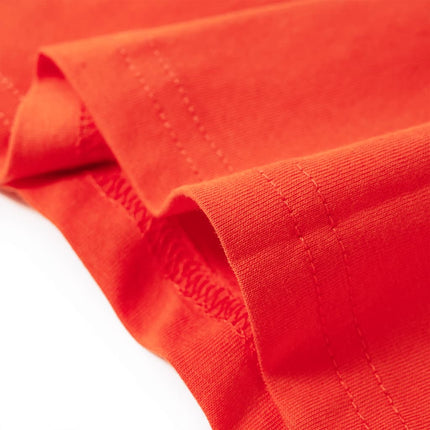 Langærmet T-shirt til børn str. 116 orange