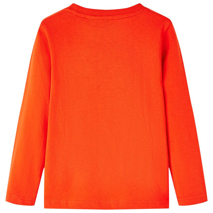 Langærmet T-shirt til børn str. 104 orange