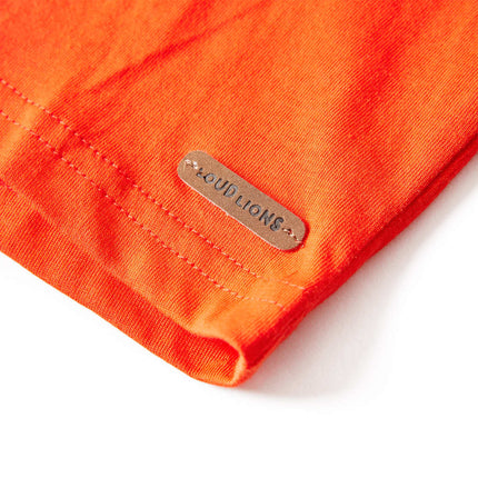 Langærmet T-shirt til børn str. 104 orange