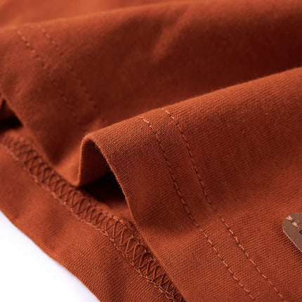 Langærmet T-shirt til børn str. 128 cm orange