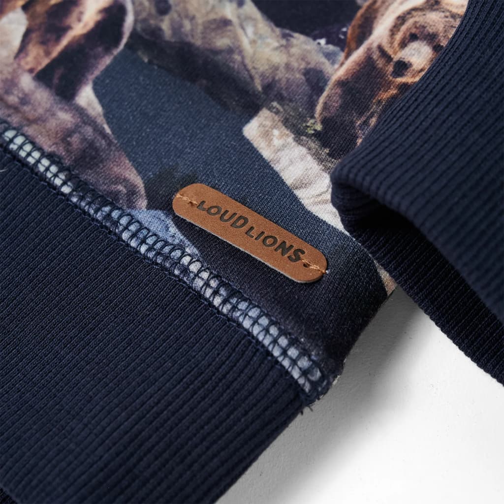 Sweatshirt til børn str. 116 marineblå