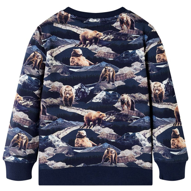 Sweatshirt til børn str. 128 marineblå