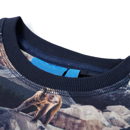 Sweatshirt til børn str. 128 marineblå