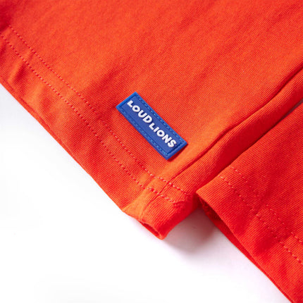 Langærmet T-shirt til børn str. 104 cm orange
