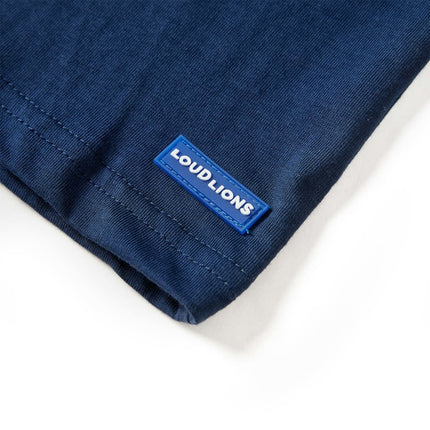 Langærmet T-shirt til børn str. 104 marineblå