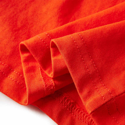 Langærmet T-shirt til børn str. 116 cm orange