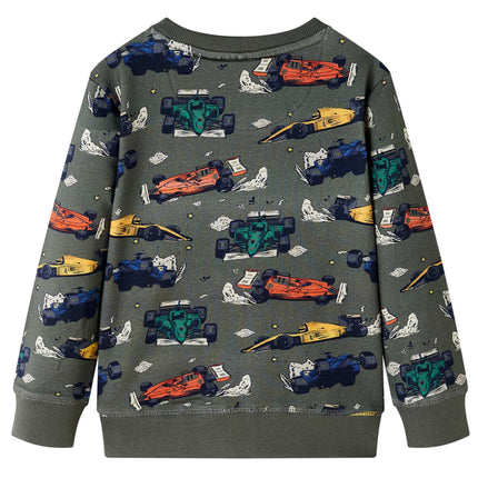 Sweatshirt til børn str. 104 kakifarvet