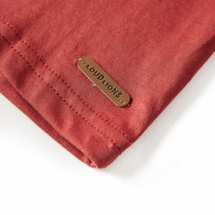 Langærmet T-shirt til børn str. 116 rød