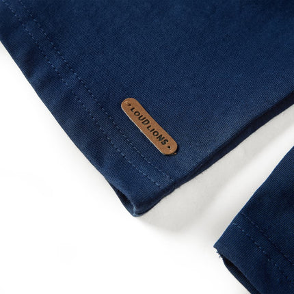 Langærmet T-shirt til børn str. 92 marineblå