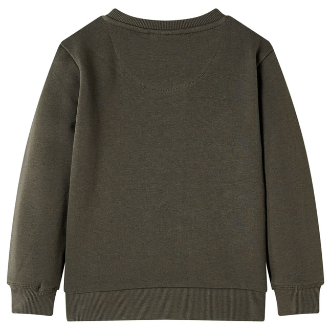 Sweatshirt til børn str. 104 kakifarvet