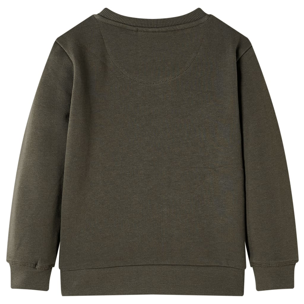 Sweatshirt til børn str. 116 kakifarvet