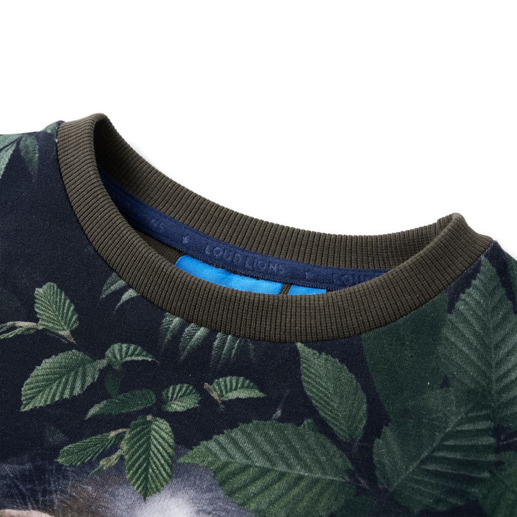 Sweatshirt til børn str. 116 kakifarvet