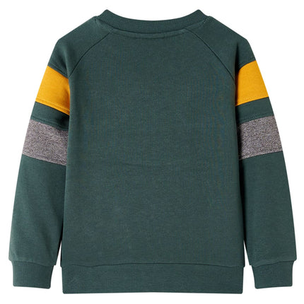 Sweatshirt til børn str. 116 mørkegrøn