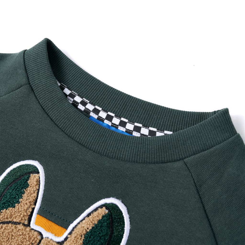 Sweatshirt til børn str. 116 mørkegrøn