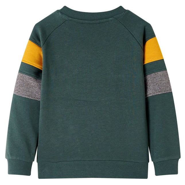 Sweatshirt til børn str. 128 mørkegrøn