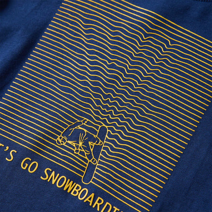 Langærmet T-shirt til børn str. 116 marineblå
