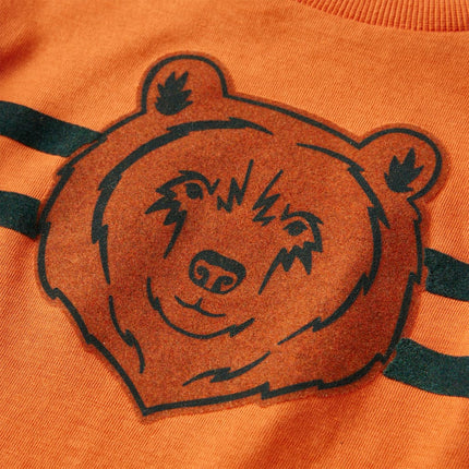 Langærmet T-shirt til børn str. 92 cm orange