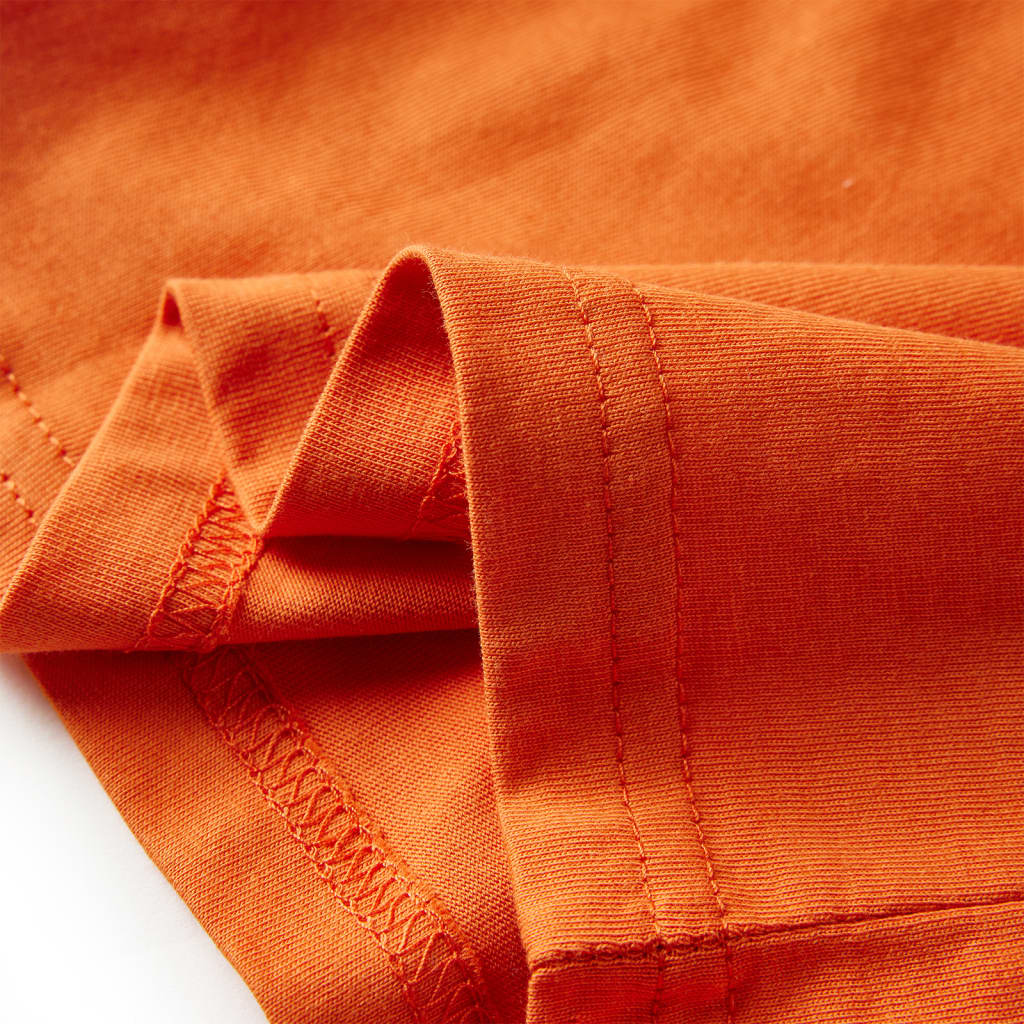 Langærmet T-shirt til børn str. 128 cm orange
