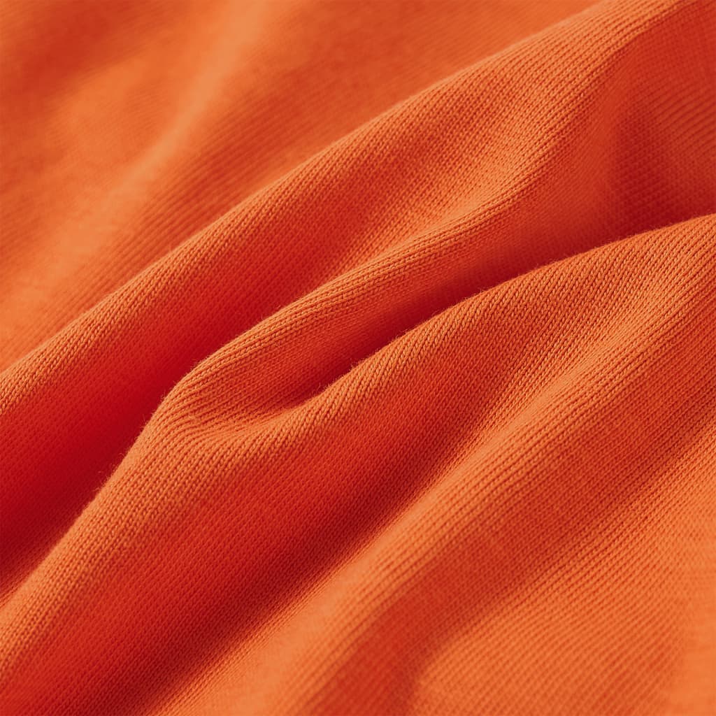 Langærmet T-shirt til børn str. 128 cm orange