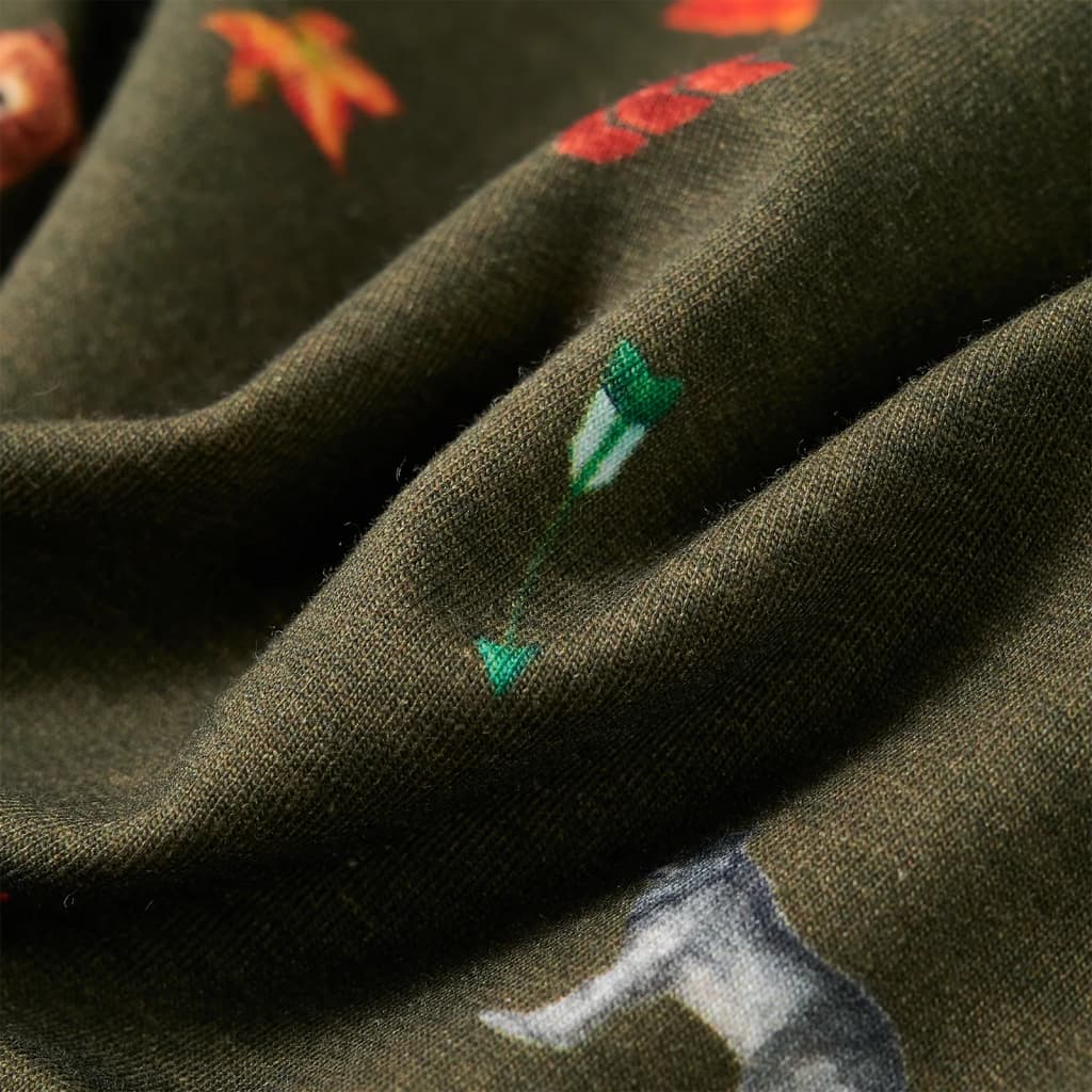 Sweatshirt til børn str. 92 kakifarvet