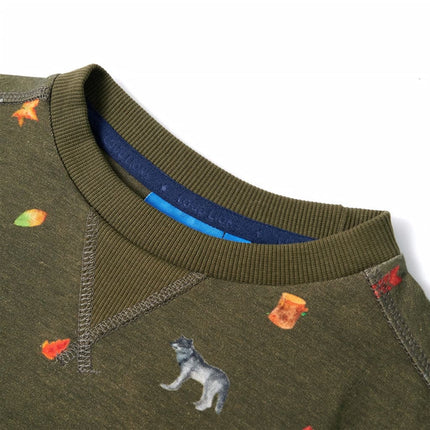 Sweatshirt til børn str. 128 kakifarvet