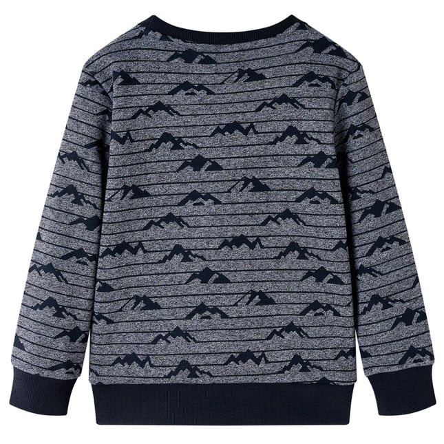Sweatshirt til børn str. 104 blåmeleret