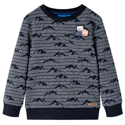 Sweatshirt til børn str. 140 blåmeleret