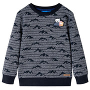 Sweatshirt til børn str. 140 blåmeleret