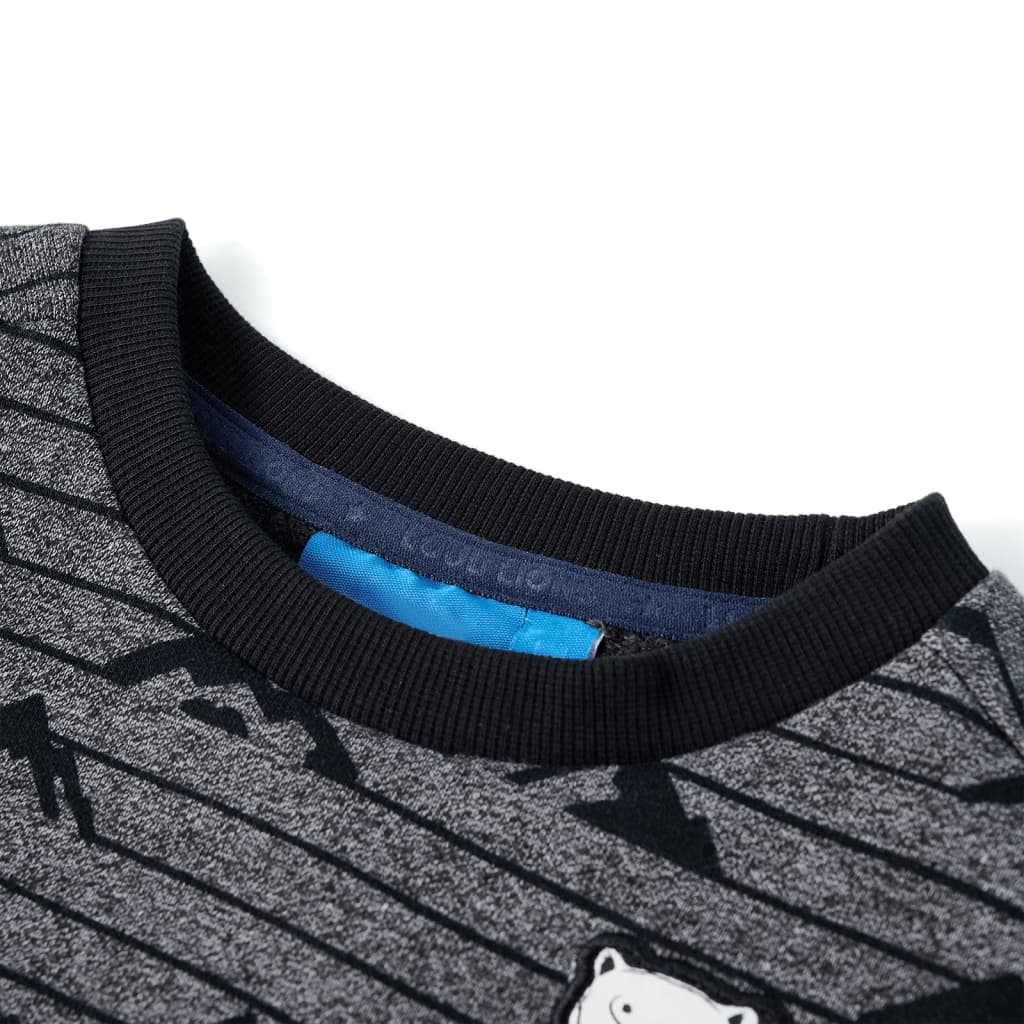 Sweatshirt til børn str. 140 blåmeleret