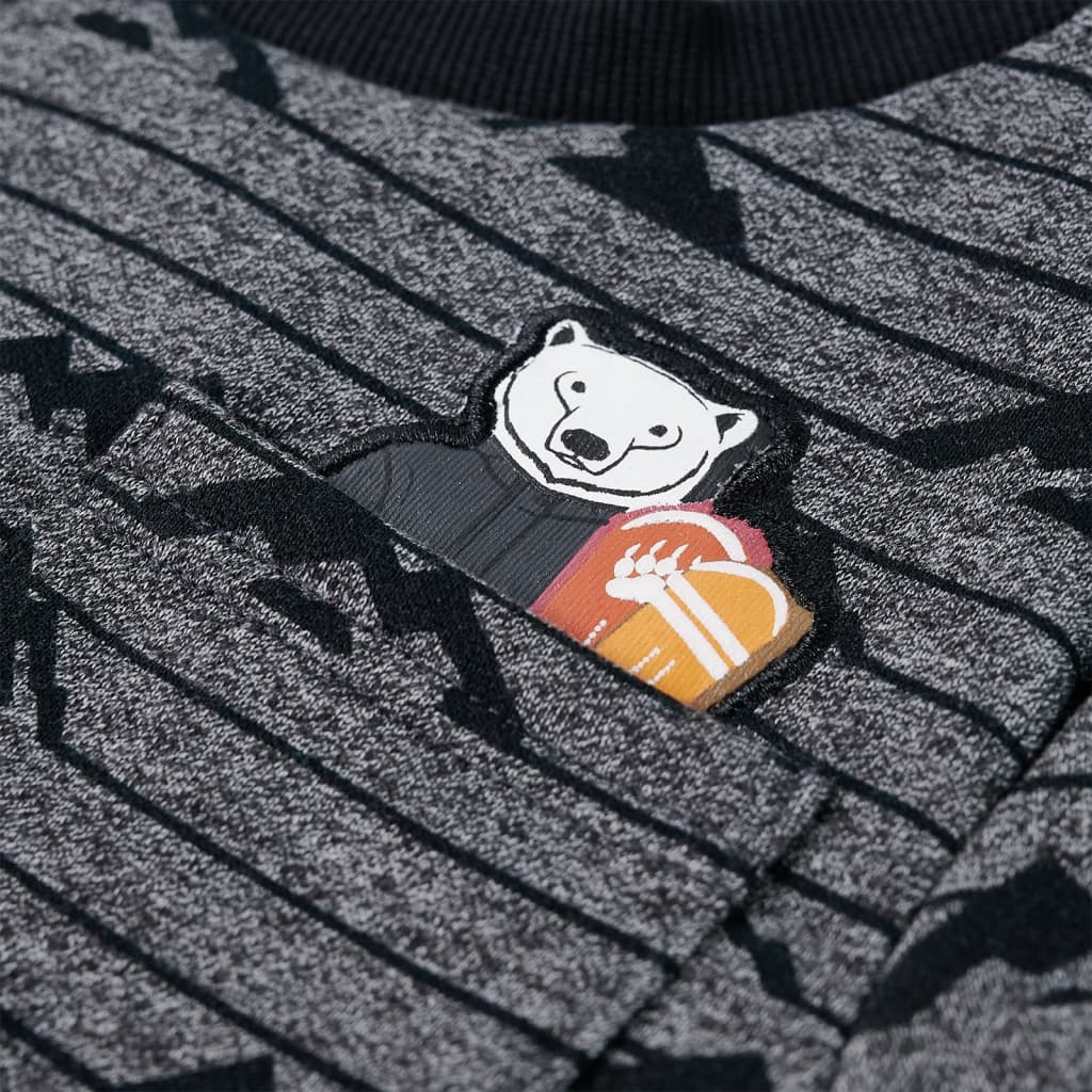 Sweatshirt til børn str. 140 blåmeleret