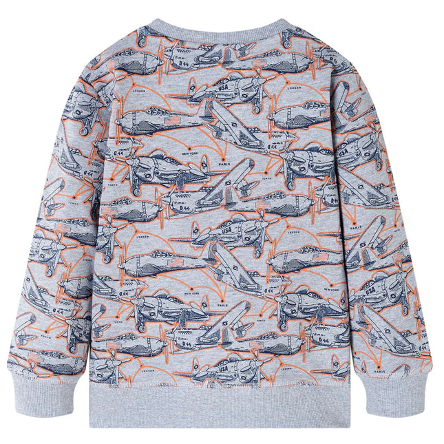 Sweatshirt til børn str. 92 gråmeleret