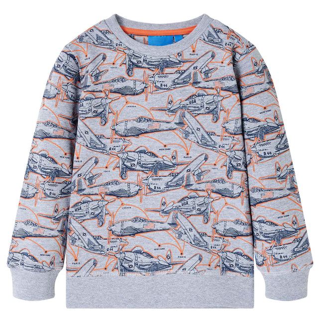 Sweatshirt til børn str. 104 gråmeleret