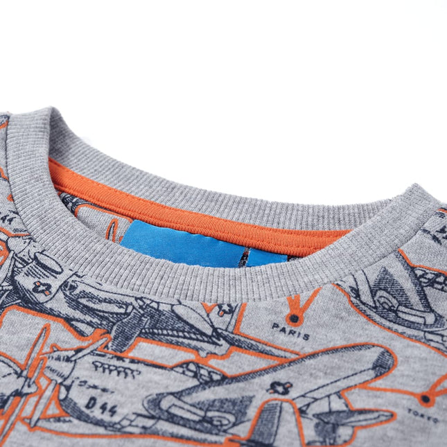 Sweatshirt til børn str. 104 gråmeleret