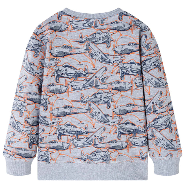 Sweatshirt til børn str. 116 gråmeleret