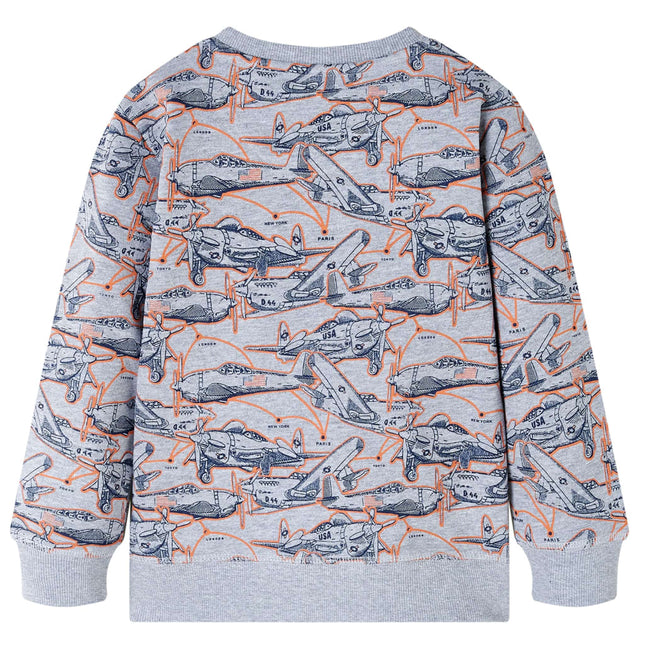 Sweatshirt til børn str. 128 gråmeleret