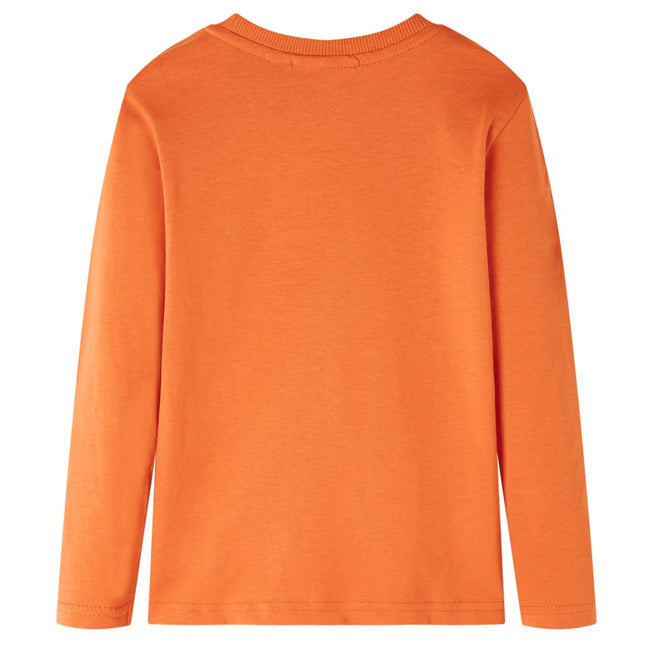 Langærmet T-shirt til børn str. 92 cm orange
