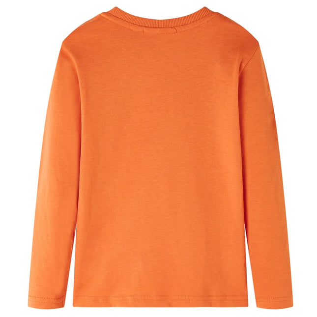 Langærmet T-shirt til børn str. 104 cm orange