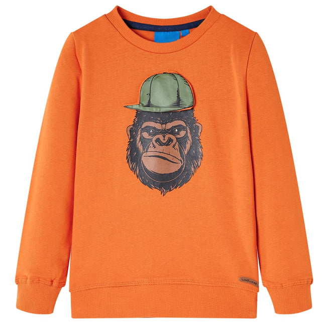 Sweatshirt til børn orange str. 104