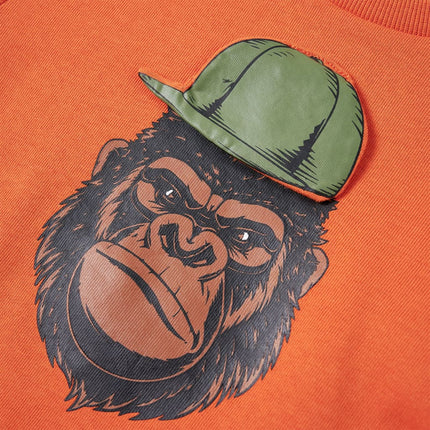 Sweatshirt til børn orange str. 116