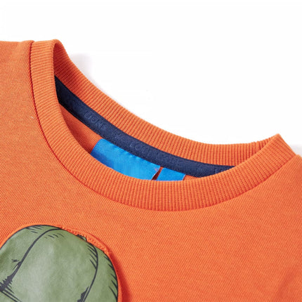 Sweatshirt til børn orange str. 128