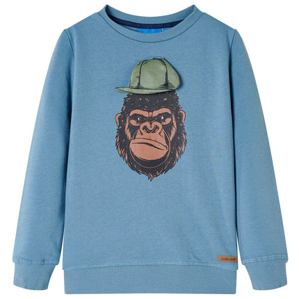 Sweatshirt til børn mellemblå str. 92