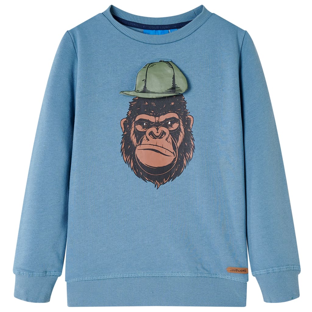 Sweatshirt til børn mellemblå str. 104