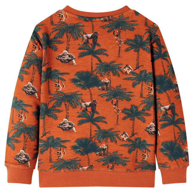 Sweatshirt til børn str. 128 lys rustfarve