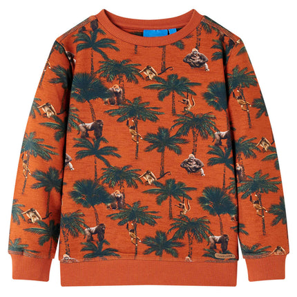 Sweatshirt til børn str. 140 lys rustfarve