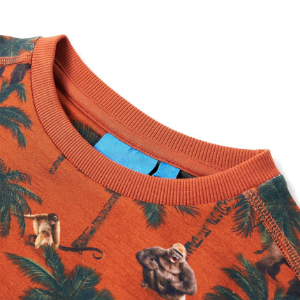 Sweatshirt til børn str. 140 lys rustfarve