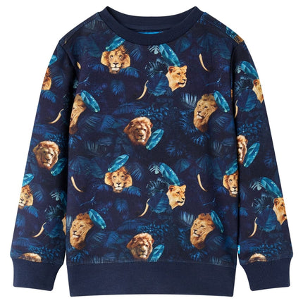 Sweatshirt til børn str. 104 marineblå