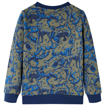 Sweatshirt til børn str. 92 kakifarvet