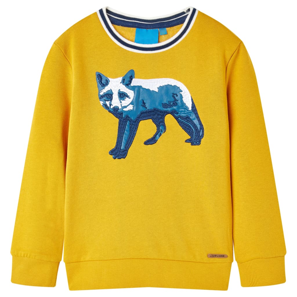 Sweatshirt til børn str. 104 okkergul