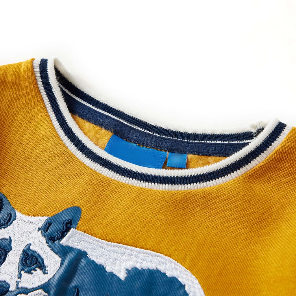 Sweatshirt til børn str. 104 okkergul